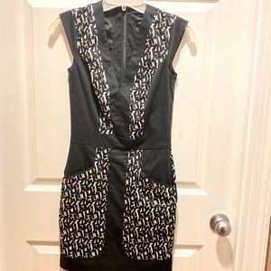 French Connection black and white print dress.